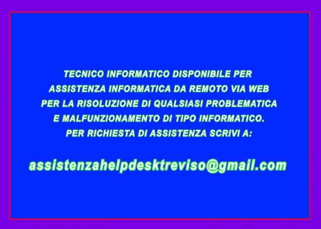 Tecnico computer assistenza e consulenza a domicilio