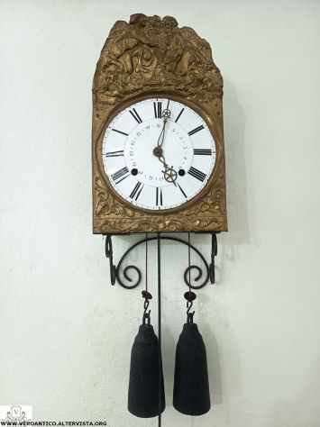 176342 Antico orologio a pendolo Comtoise XIX secolo