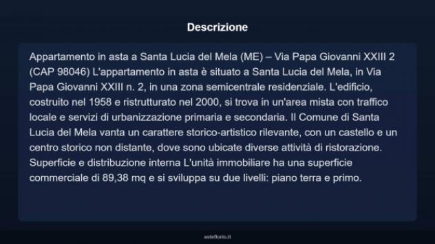 Immobile in asta di 89 m² in vendita a Santa Lucia del Mela - Foto 4