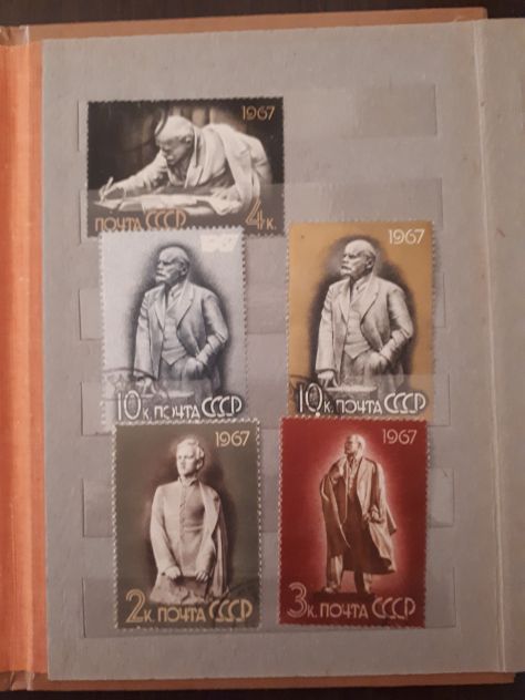 LENIN FOLDER SPECIAL DI 30 FRANCOBOLLI CENTENARIO DALLA MORTE 1870 - 1970. - Foto 8