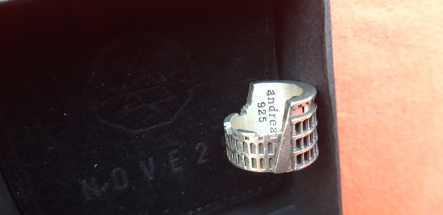 Anello Colosseo, Andrea 925, argento, artigianale, mai indossato, non spedisco