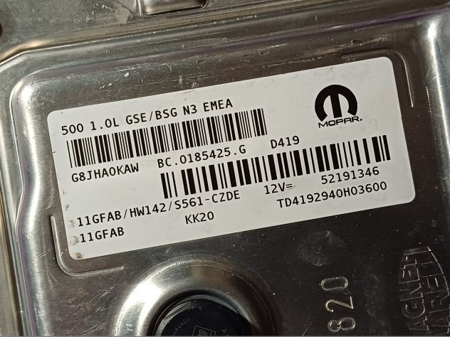 CENTRALINA MAGNETI MARELLI 500 1.0 L GSE / BSG N3 EMEA 11GF AB HW142 / S561 52 - Foto 2