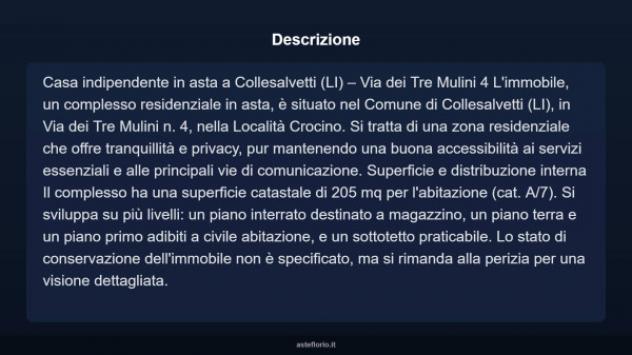 Immobile in asta di 205 m² in vendita a Collesalvetti - Foto 3