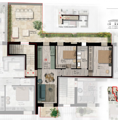 Appartamento in vendita a Cascina 75 mq Rif: 1393948