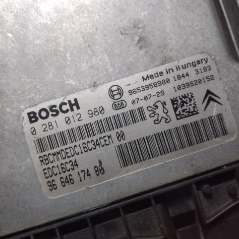 CENTRALINA Bosch EDC16C34 Citroën Peugeot 0281012980 9664617480 - Foto 5