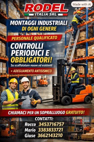 Scaffalatura metallica usata