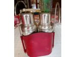 thermos doppio  da viaggio  26x20 custodia in pelle