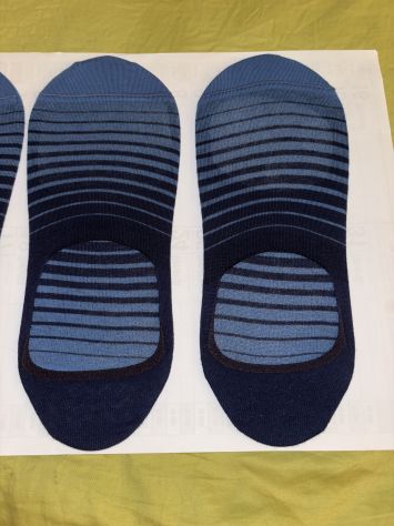 3 PAIA DI CALZE NUOVE UGUALI,UNISEX,FANTASMINI INVISIBILI,A RIGHE BLU E AZZURRO, - Foto 6