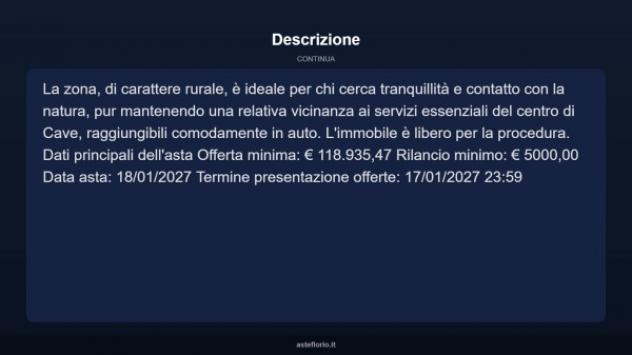 Immobile in asta di 123 m² con più di 5 locali in vendita a Cave - Foto 17