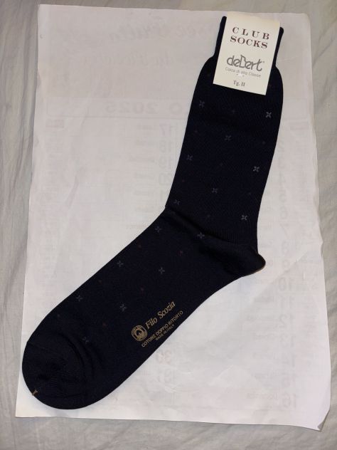CALZE NUOVE CON CARTELLINO DA UOMO IN COTONE FILO DI SCOZIA”DeBert”MADE IN ITALY - Foto 2