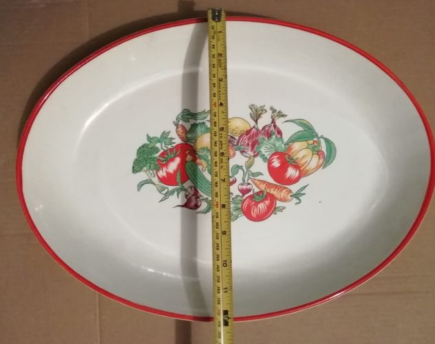 Piatto di grandi dimensioni ovale "sperlunga" in ceramica decorata - Foto 5