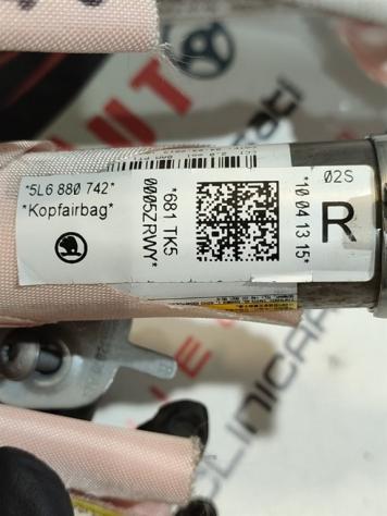 AIRBAG A TENDINA LATERALE PASSEGGERO SKODA Yeti 1° Serie 5L6880742 CBZ (09) - Foto 2