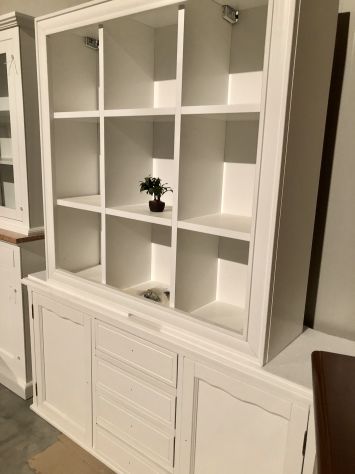 NUOVO MOBILE BASE E ALZATA DI VERO LEGNO IN FINITURA BIANCO LACCATO - Foto 7
