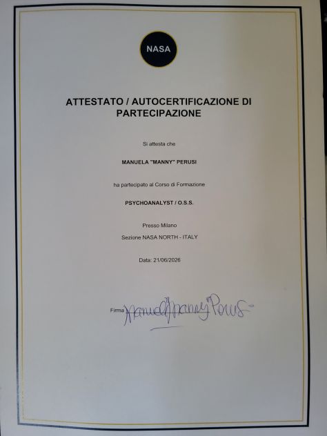 Consulenza Psychoanalyst Astrologyst NASA 10€ a persona