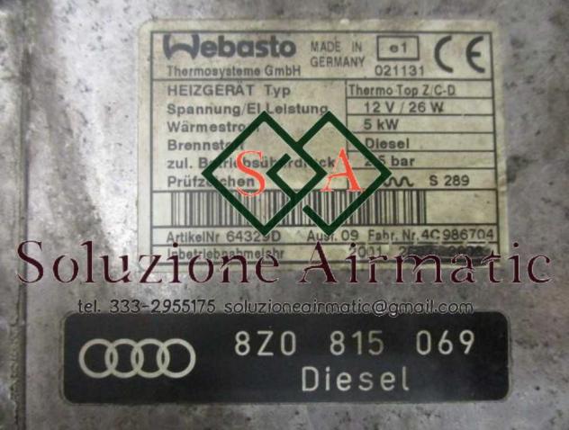8Z0815069 Audi A2 motorino riscaldatore da parcheggio Webasto - Foto 2