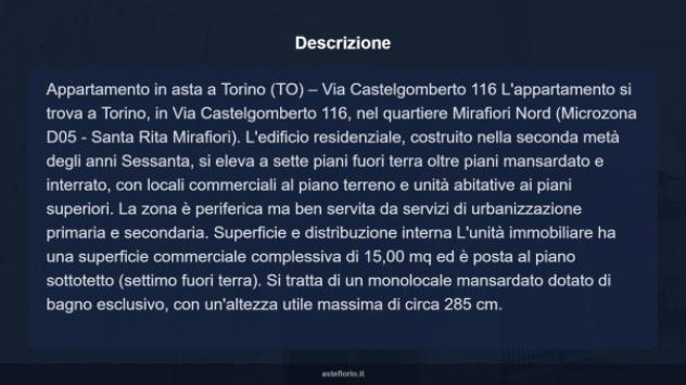 Immobile in asta di 15 m² in vendita a Torino - Foto 15