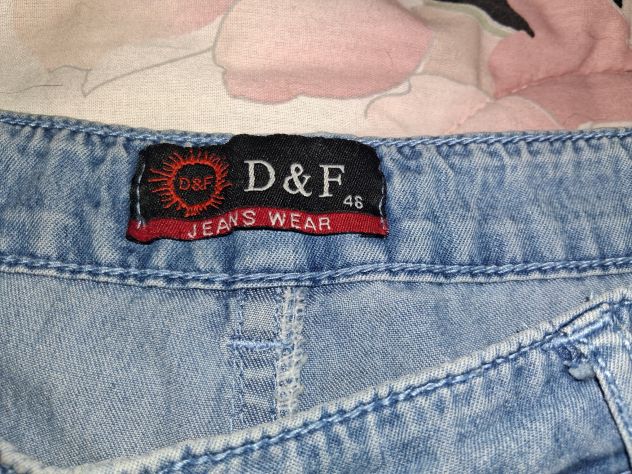 Pantaloni Jeans elasticizzati leggeri Capri / Pinocchietti Cotone Taglia Comoda - Foto 5