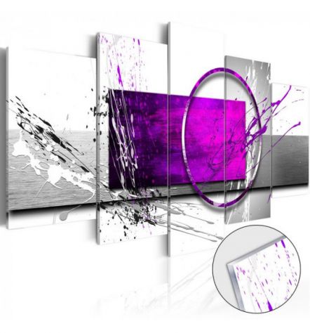 Quadro Elegante Viola Vetro Acrilico Cm.100x50 E 200x100