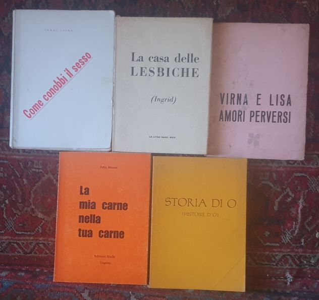 Lotto 5 libri erotismo + fumetto anni '60