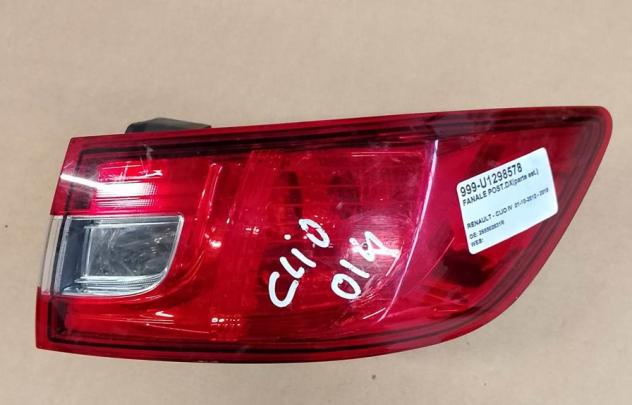 FANALE POST.DX(parte est.) 999-U1298578 Parti elettriche  Fanaleria  Fanali  Fanale post. dx. RENAULT - CLIO IV  01-10-2012 - 2019
