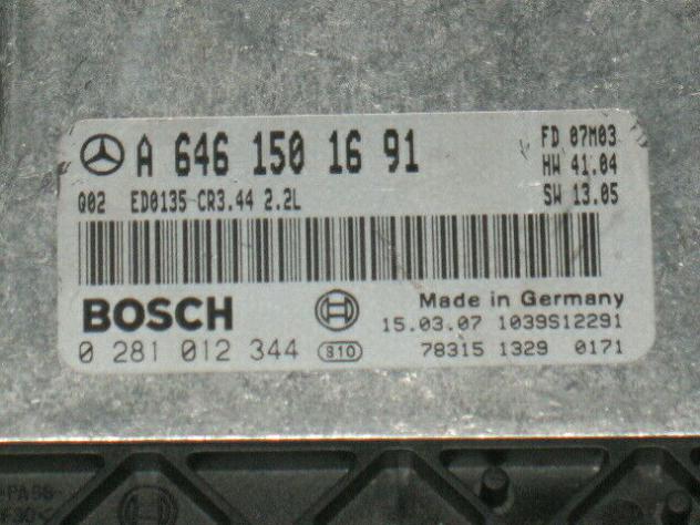 0281012344 ECU MERCEDES CLASE C 2.2 0281012344 A6461501691 CR3.44 2.2L - Foto 2