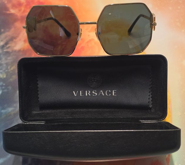 Occhiali da sole Versace Medusa Biggie (modello VE2248 1002/87) originali - Foto 8