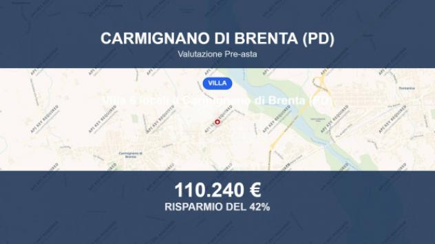 Immobile in asta di 238 m² con più di 5 locali e box auto in vendita a Carmignano di Brenta