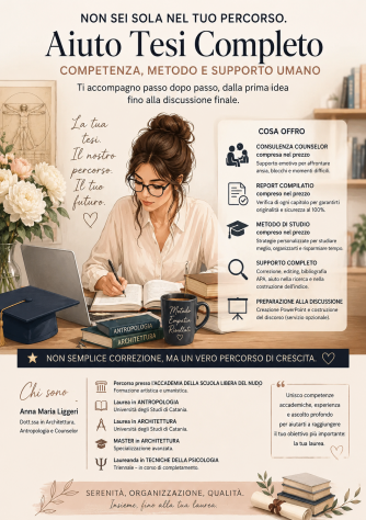 Aiuto tesi servizio accademico completo