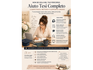 Aiuto tesi servizio accademico completo