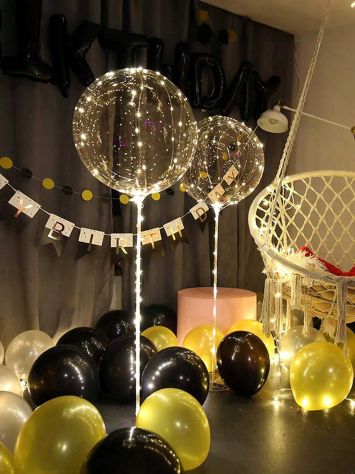 noleggio Palloncini trasparenti con illuminazione a LED - Foto 3