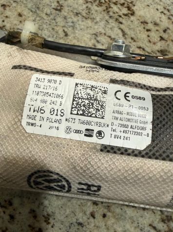 Airbag a Tendina Laterale SX Originale Audi A3 8V / VW / Seat / Skoda - Foto 4