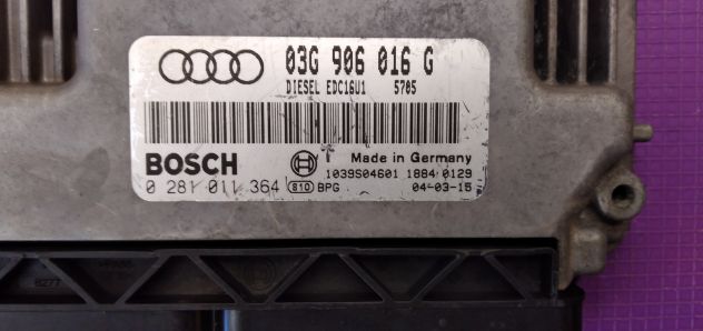 ECU EDC16U1 GOLF V AUDI A3 2.0 TDI 0281011364 03G906016G - Foto 4