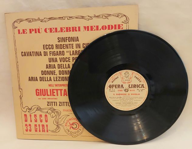 Teatro Dell'Opera Lirica vinile 33 giri:Il Barbiere di Siviglia Phonopress,1969 - Foto 3