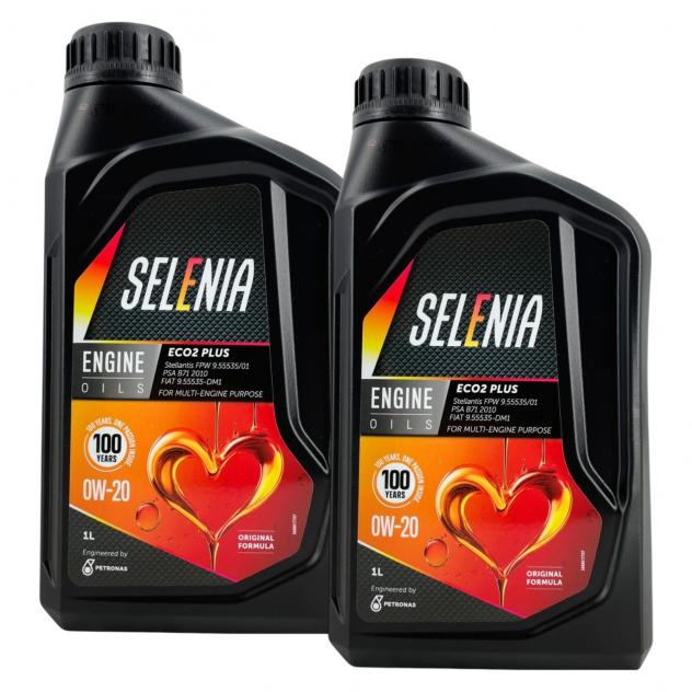 Olio Motore Selenia Eco2 Plus 0W20 Specifica Stellantis FPW9.55535/01 2L