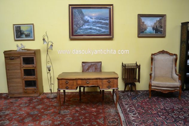 Poltrona bergère stile Luigi XV in noce - Foto 7