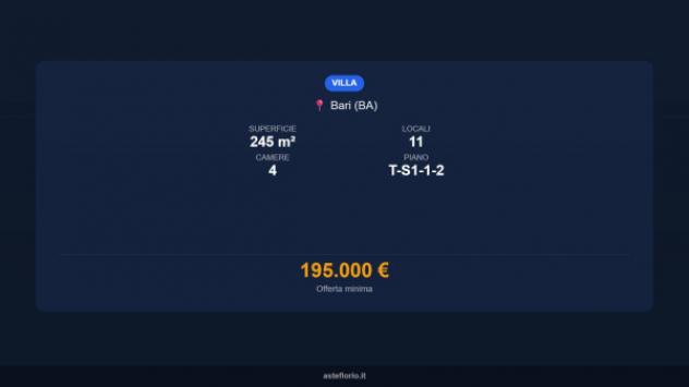 Immobile in asta di 245 m² con più di 5 locali in vendita a Bari - Foto 15