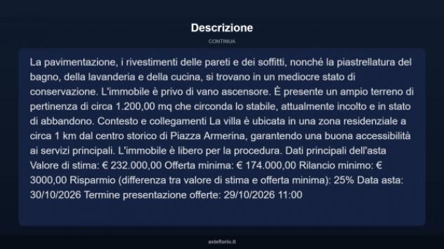 Immobile in asta di 260 m² con più di 5 locali e box auto in vendita a Piazza Armerina - Foto 18