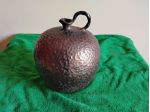 Vaso Ars Artigiana Deruta vintage a sfera color rame scuro