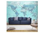 Fotomurale Adesivo Con Mappamondo Azzurro E Blu Arredalacasa
