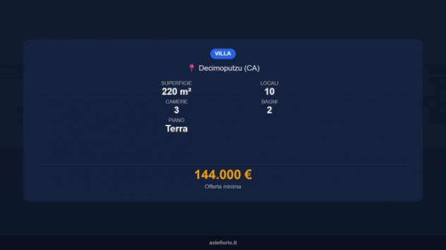 Immobile in asta di 220 m² con più di 5 locali in vendita a Decimoputzu - Foto 16