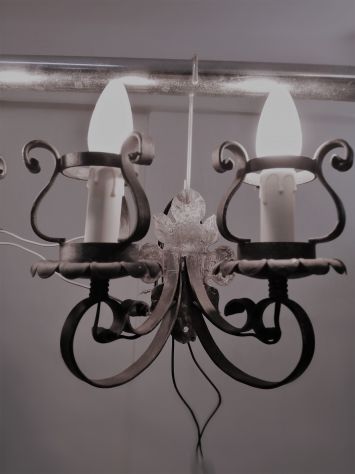 Applique in ferro battuto artigianali vintage - Foto 8