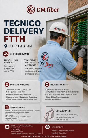 Offerta di lavoro - Tecnico telecomunicazioni - elettricista