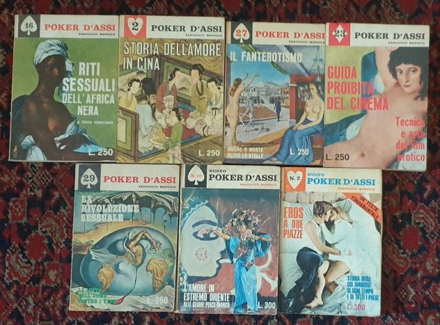 Lotto 7 libri collana Poker d'Assi S.E.A. anni '60 '70