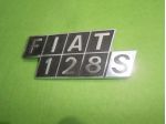 Scritta logo targhetta Fiat 128 S coupe'  NUOVA
