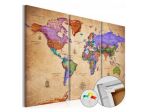 Quadro Di Sughero Globo Cm.90x60 O 120x80 In 3 Parti Arredalacasa