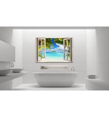 Quadro Finestra Sul Mare Cm.90x60 E 120x80 ARREDALACASA - Foto 2