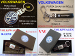 VOLKSWAGEN VW RLINE R LINE Porta Chiavi in pelle o metallo cromato NUOVI