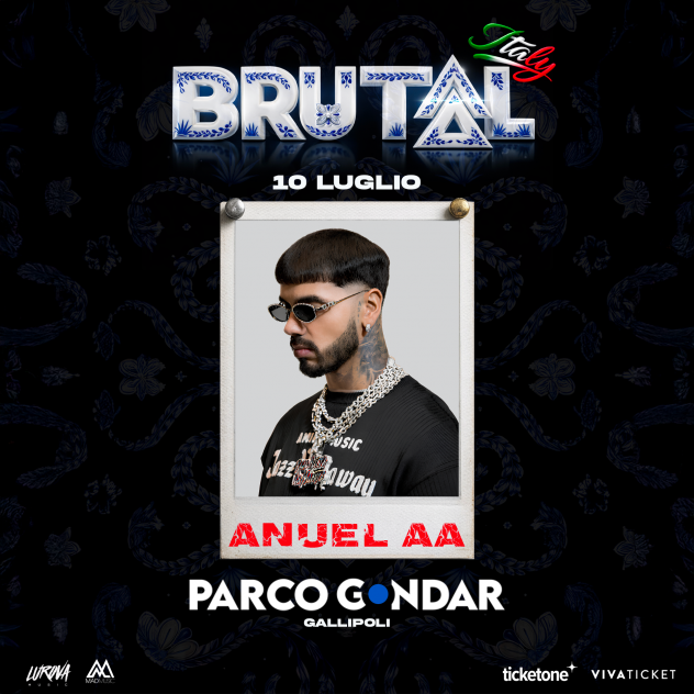 Anuel AA - Parco Gondar 2026 - il 10/07/2026 partenza da GALLIPOLI