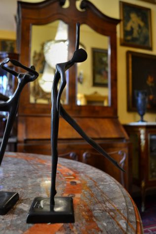 Coppia di statuine ballerine in bronzo anni 80 Khalique - Foto 2