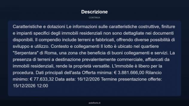 Immobile in asta di 132833 m² in vendita a Roma - Foto 4